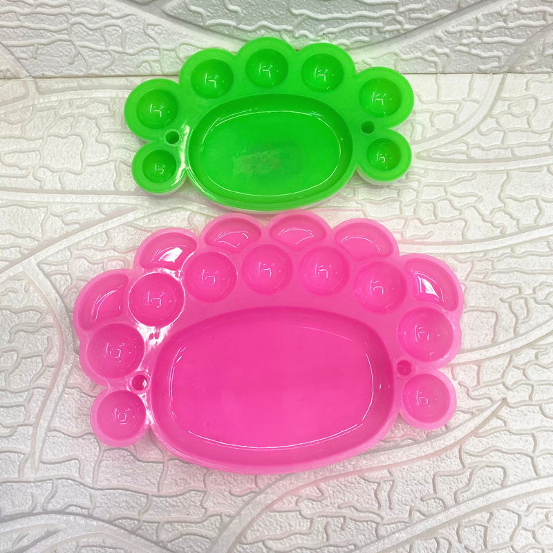 大脚丫 调色盘 颜料盘 水彩绘画盘  幼儿园调色盘  详情图3