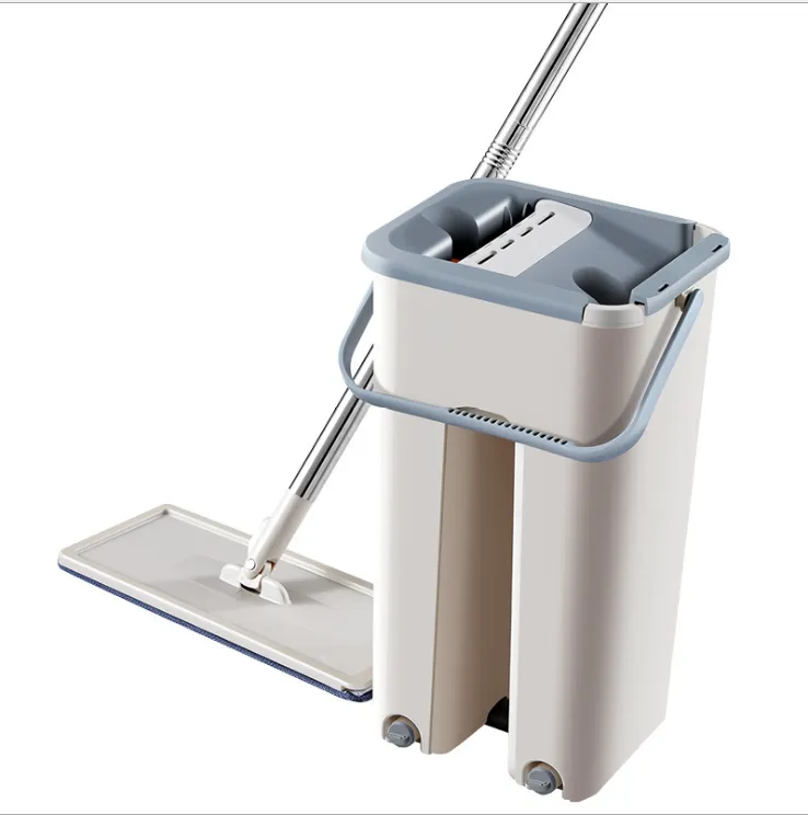 Lazy person's wooden floor retractable mop detail image 2