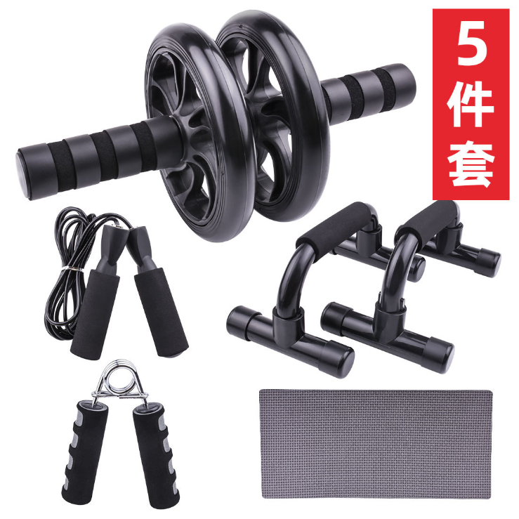 New black abdominal wheel set of 5 pieces detail image 4