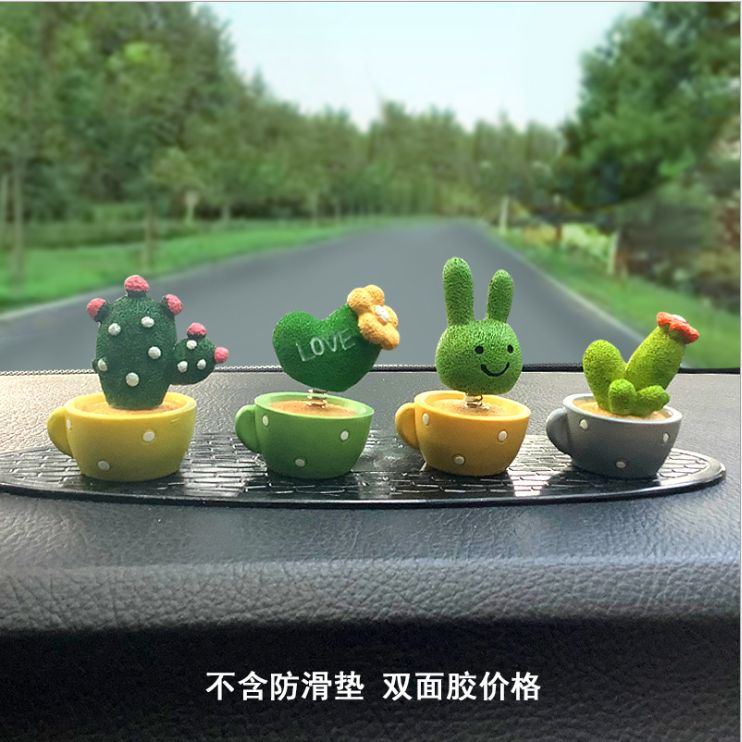 Cute bobblehead spring car ornament