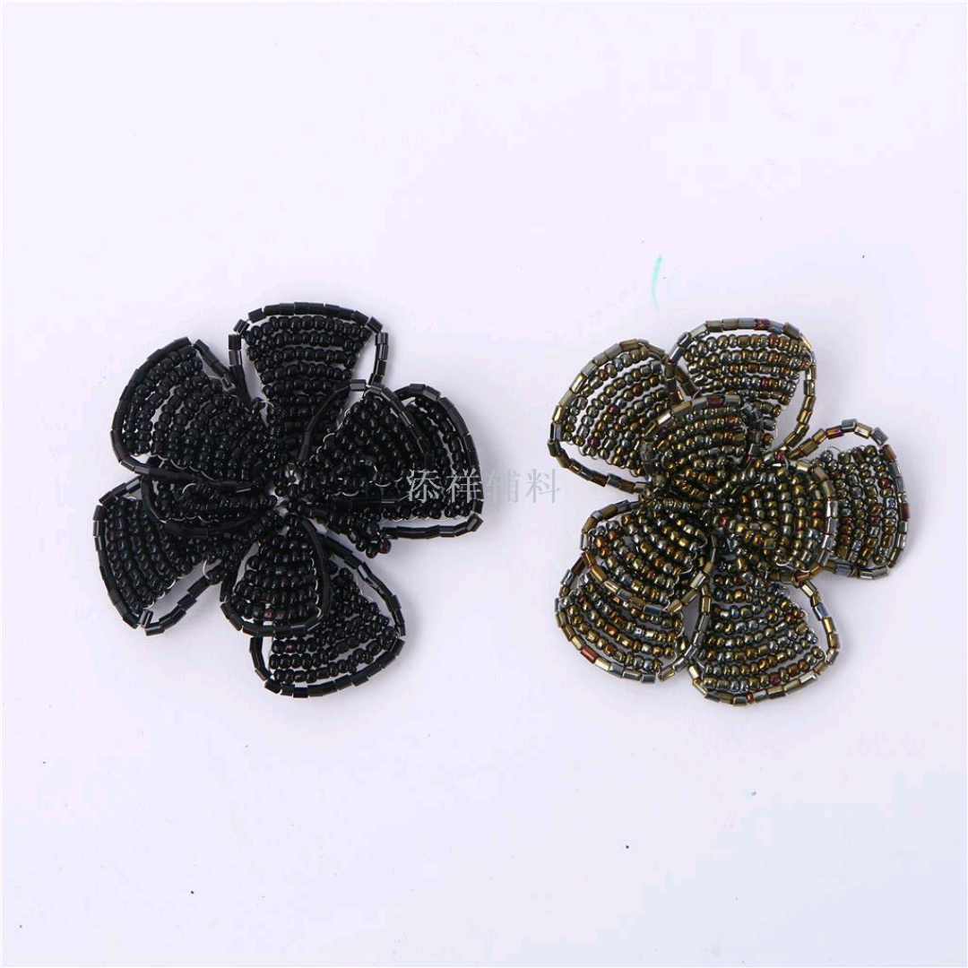 铁丝珠片花 胸花 鞋花 钩针花 手工花 编织花