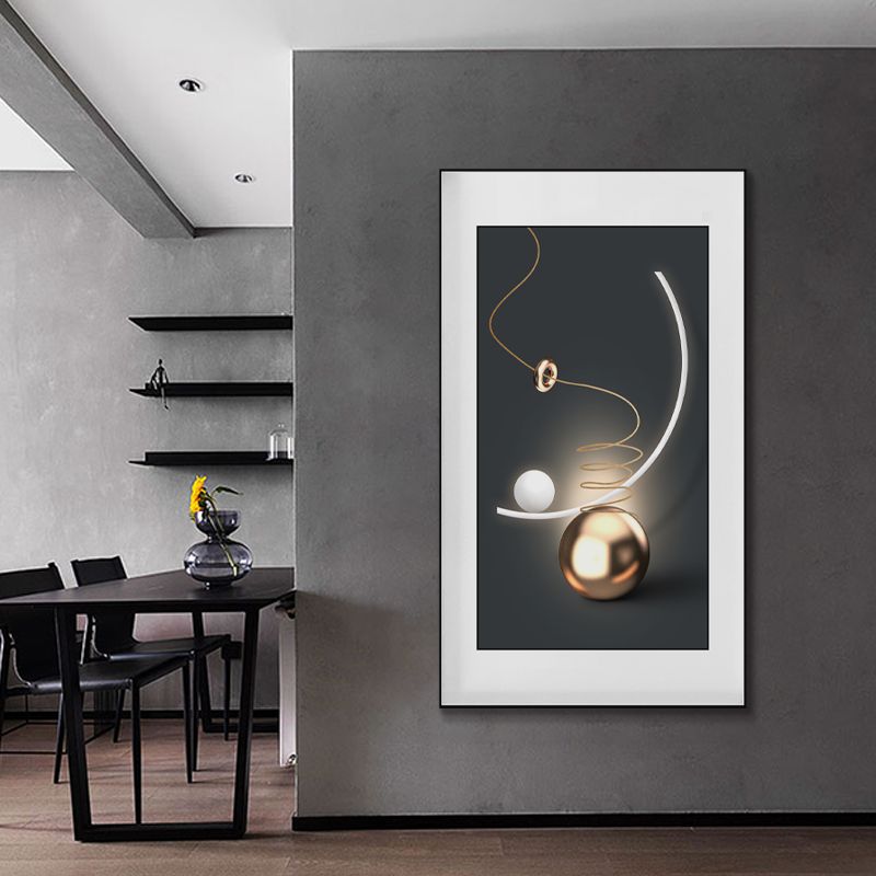 Bright Light Simple Language Entry Porch Decorative Painting Vertical Version Simple Modern Simple European Corridor Corridor Porch Star Diamond Gilding Specification drawing