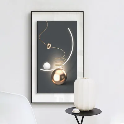 Bright Light Simple Language Entry Porch Decorative Painting Vertical Version Simple Modern Simple European Corridor Corridor Porch Star Diamond Gilding