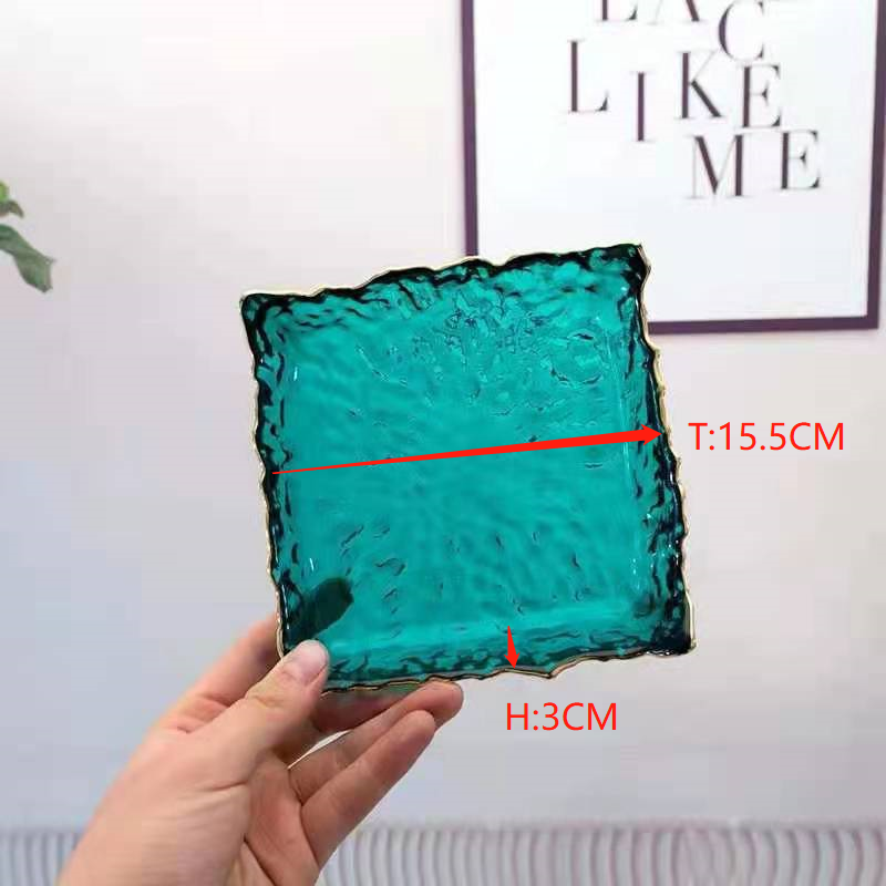 欧嘉冰露方盘系绿色描金