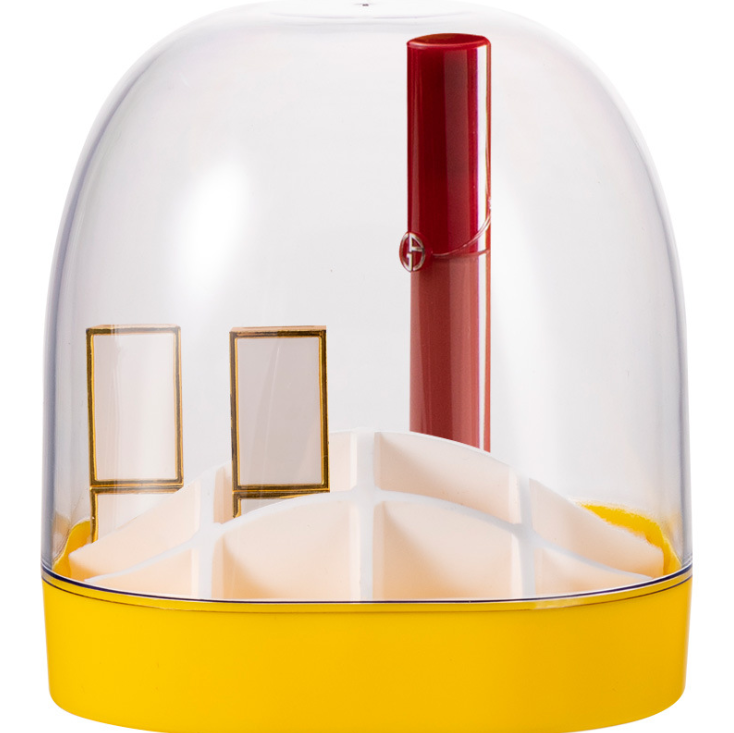 Dust-proof multi-compartment transparent lipstick rack detail image 3