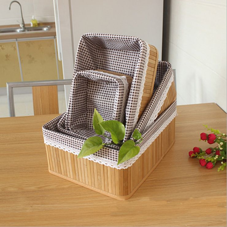 Bamboo box kitchen storage box