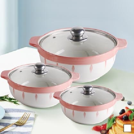 方圆陶瓷手彩套三汤锅带彩盒FTY68545