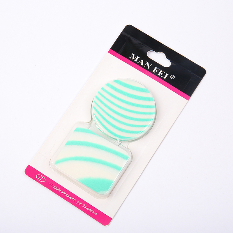 New two-piece latex powder puff, round and square creative bags, dry powder puff beauty tools, factory direct sales pic 4