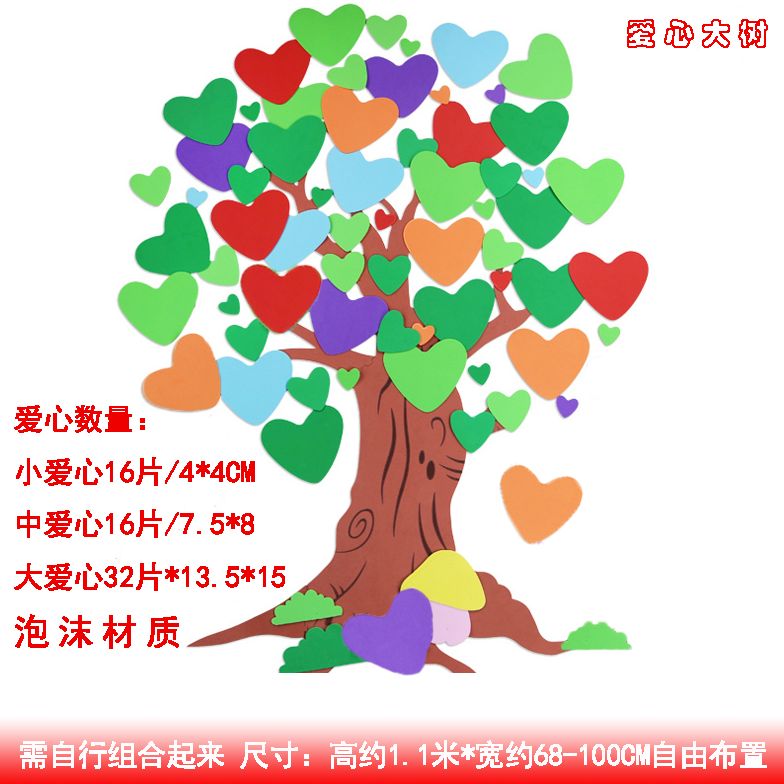 Blackboard newspaper kindergarten decoration stickers blackboard love tree health corner reading board bulletin board