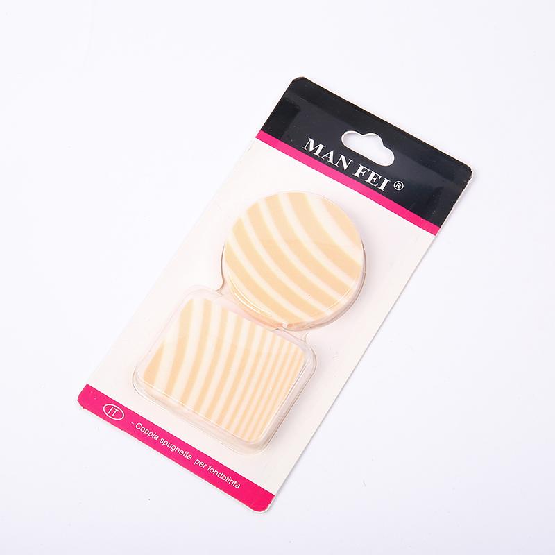 New two-piece latex powder puff, round and square creative bags, dry powder puff beauty tools, factory direct sales pic 2