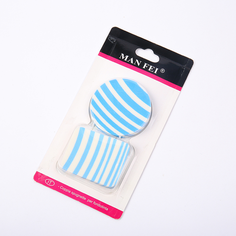 New two-piece latex powder puff, round and square creative bags, dry powder puff beauty tools, factory direct sales pic 3