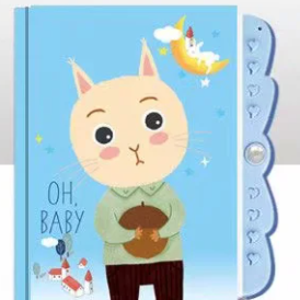 Primary school password notebook Girl heart lock diary Password lock notepad cute cartoon notebook book -51 thumbnail