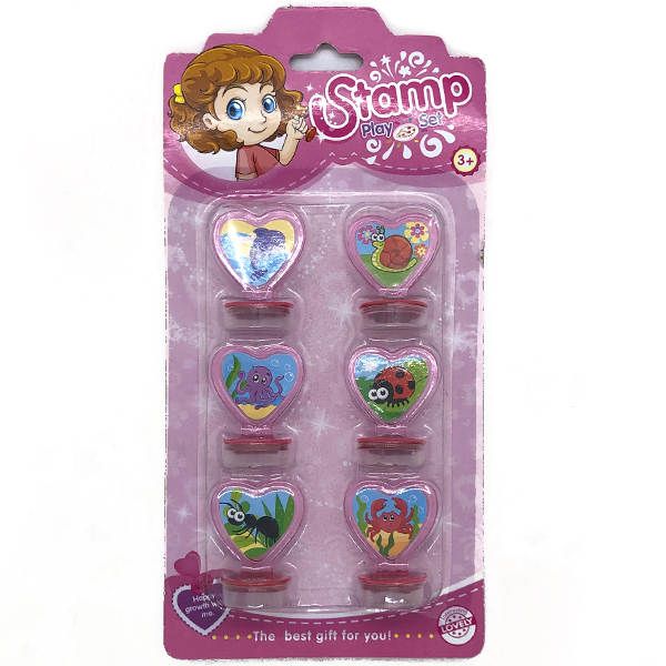 6PCS 4CM 2合1印章【英文包装】XA62340