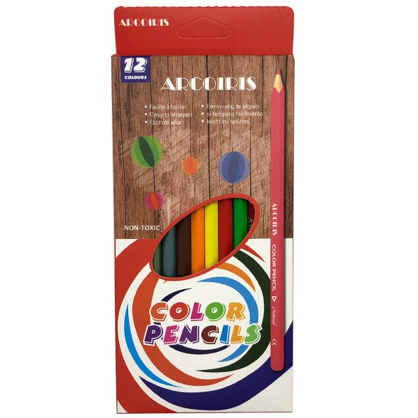 12Pcs 17.5Cm Color Lead [English Packaging] Xa62337