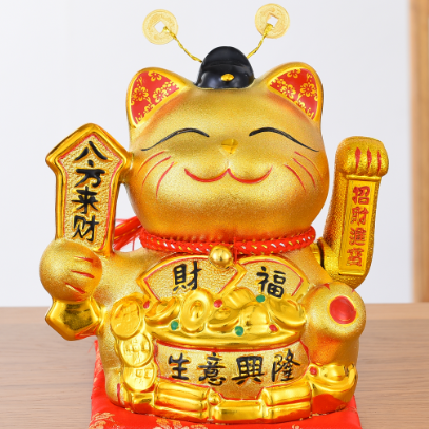 0820型号8寸八方来财吉祥猫饭店酒店家庭公司摆设