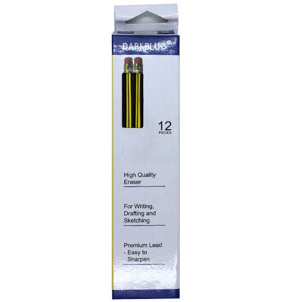 12PCS 17.5CM HB铅笔 石墨/普通铅笔【英文包装】XA62345