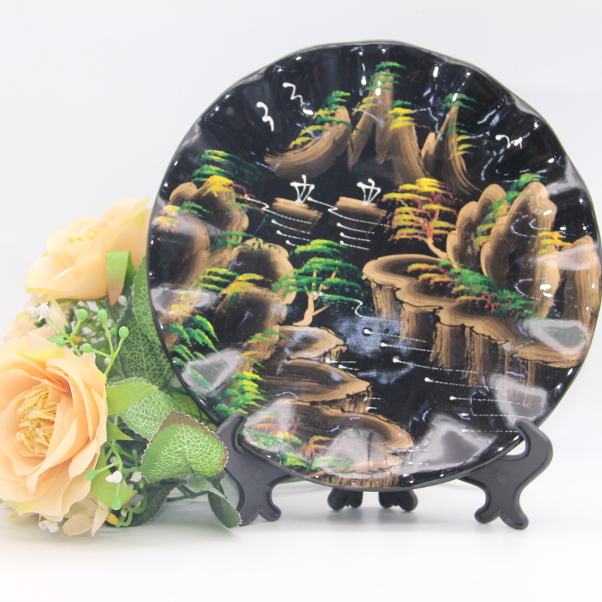 10英吋特色手绘挂盘陶瓷盘子摆件手工绘制陶瓷挂盘系列图