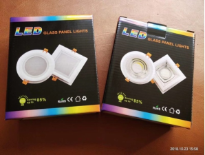 COB circular glass panel lamp: 5W: Surface diameter Q100: Opening size Q70: Single color: 220V Item Picture