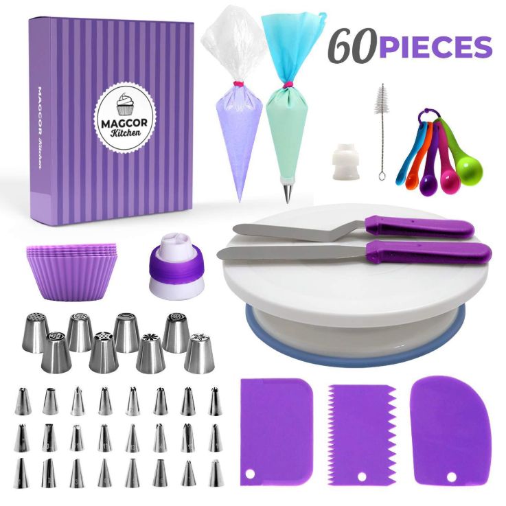 60-piece cake turntable set baking and decorating tool set