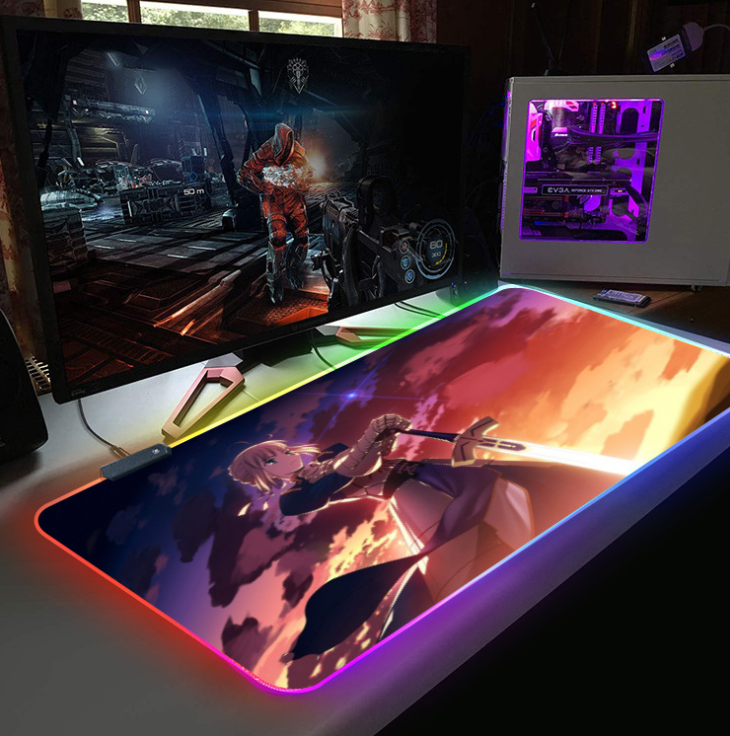 Anime personalized illuminated mouse pad detail image 1