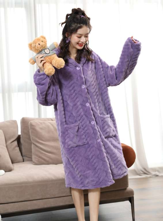 Bathrobes, home wear, 280gsm super soft and warm pajamas, high-end quality in stock at life Store Mall Specification image