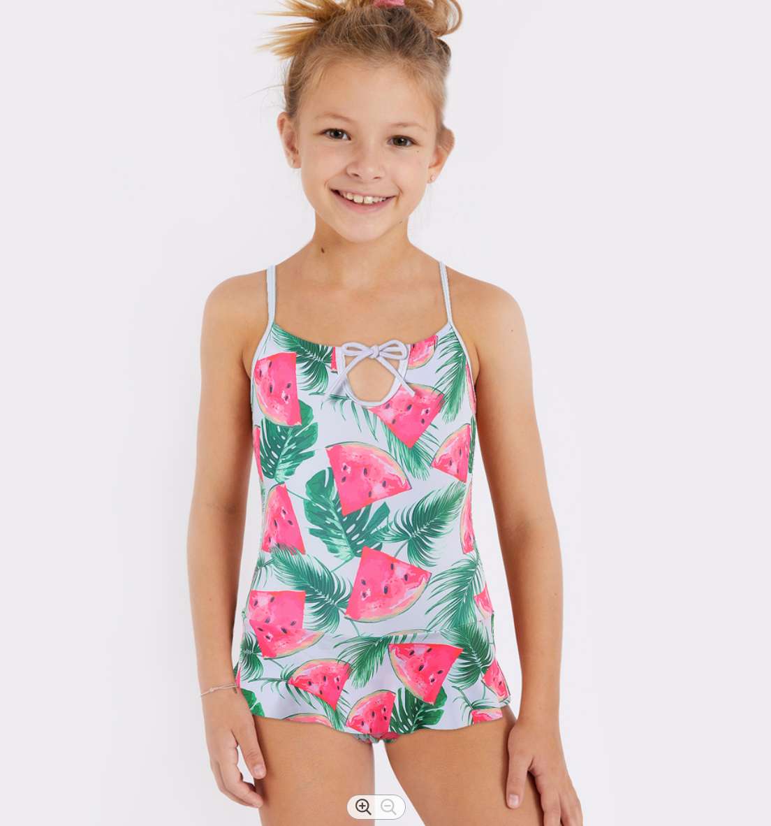2022 Children's Printed Strawberry Floral Bikini Swimsuit Specification drawing