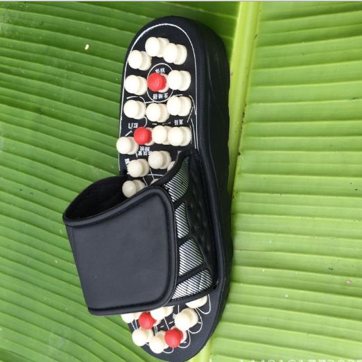 Round bead spined rotating massage slippers