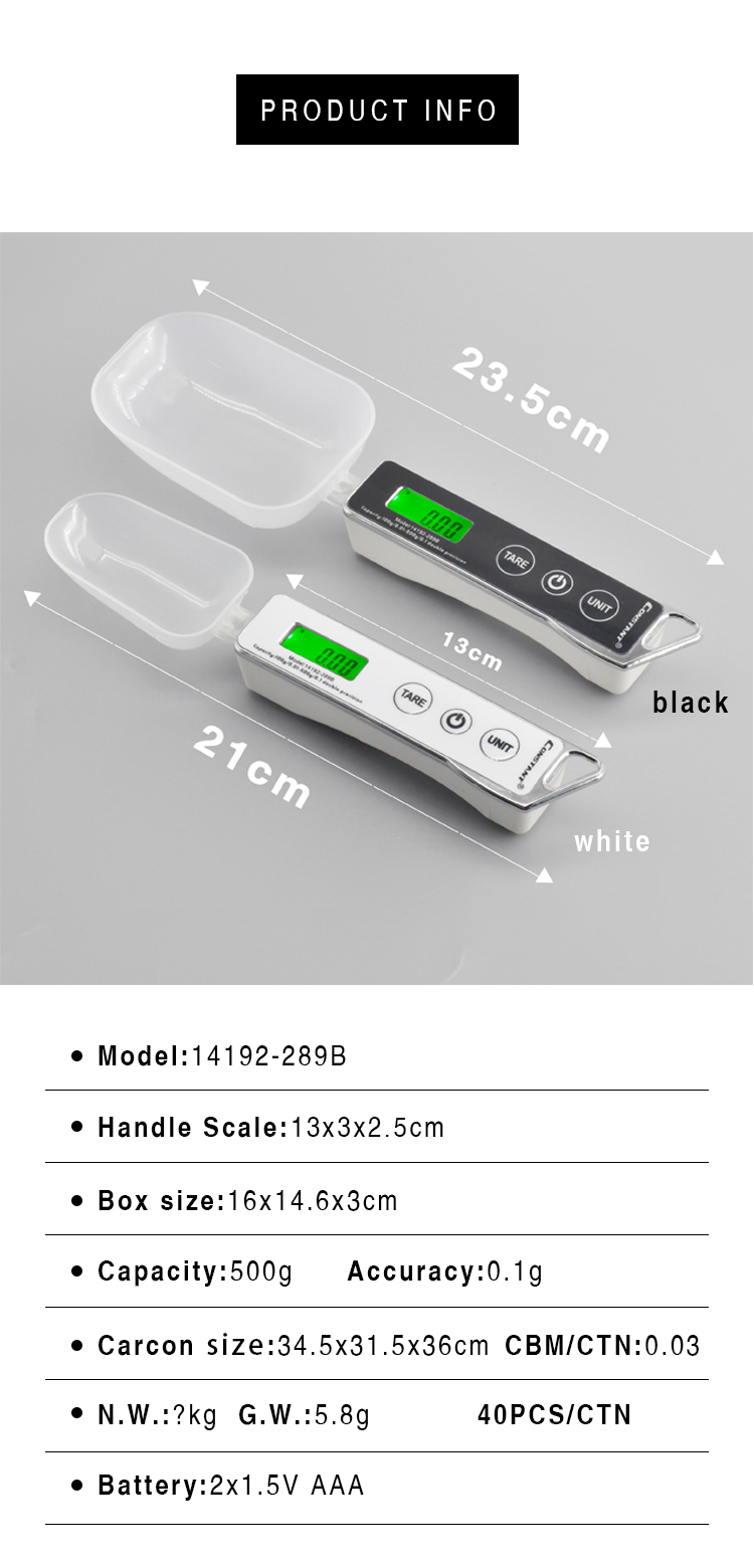 [Constant-289B]电子家用厨房秤可测量液体勺子秤称重咖啡奶粉详情1