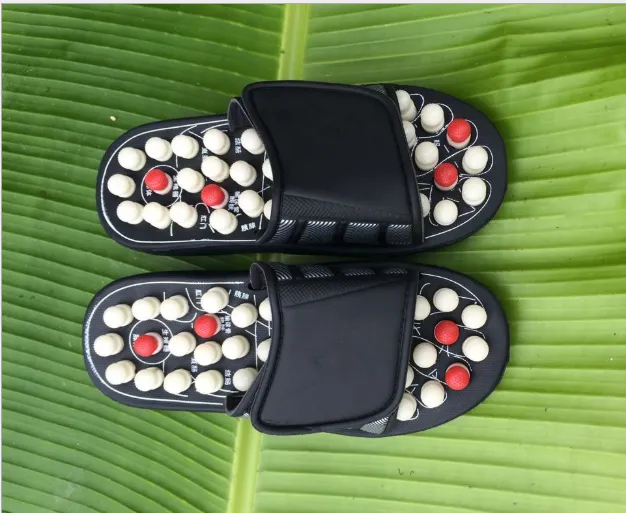 Round bead spined rotating massage slippers detail image 1
