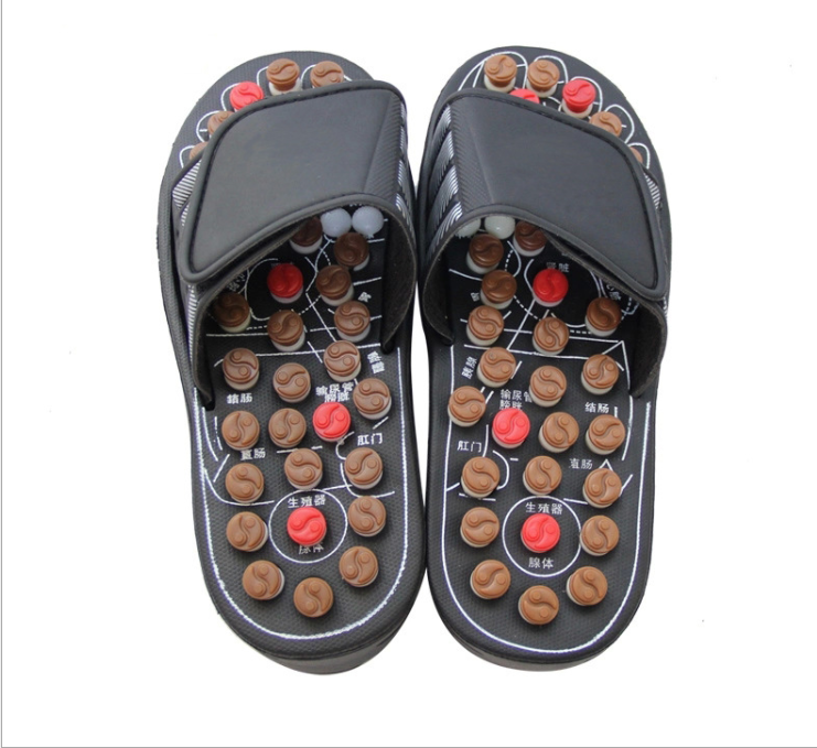 Round bead spined rotating massage slippers detail image 4