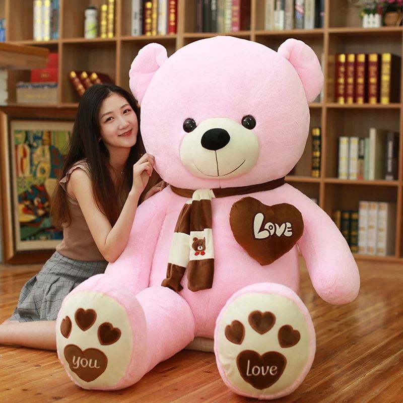 Cute plush toy doll sleeping pillow doll girl birthday gift pink pink bear love thumbnail