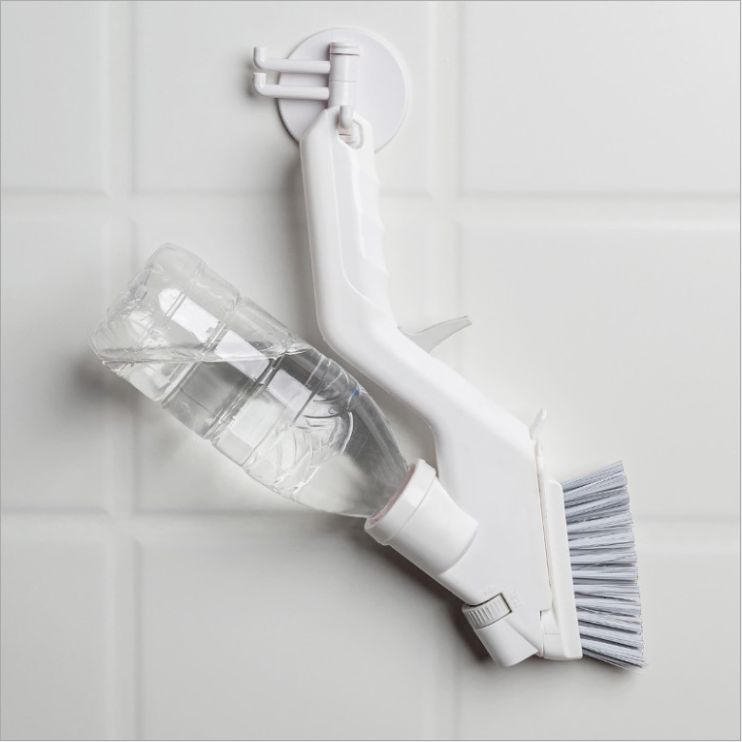 Multi-functional water jet cleaning brush