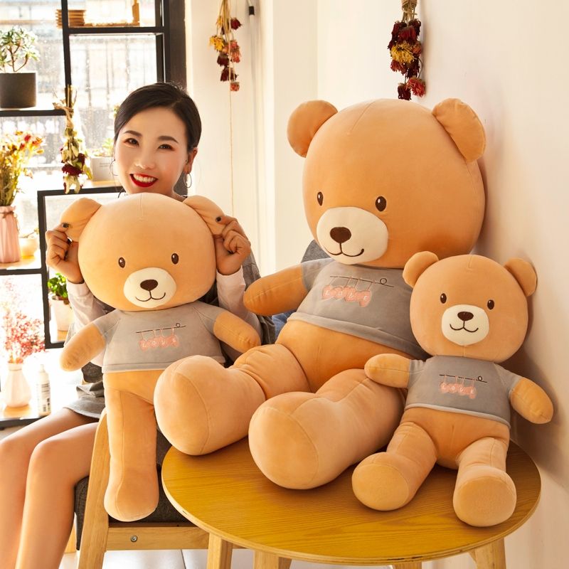 Cute plush toy doll, sleeping pillow, doll, girl's birthday present, sweater, big bear, Ai Ai