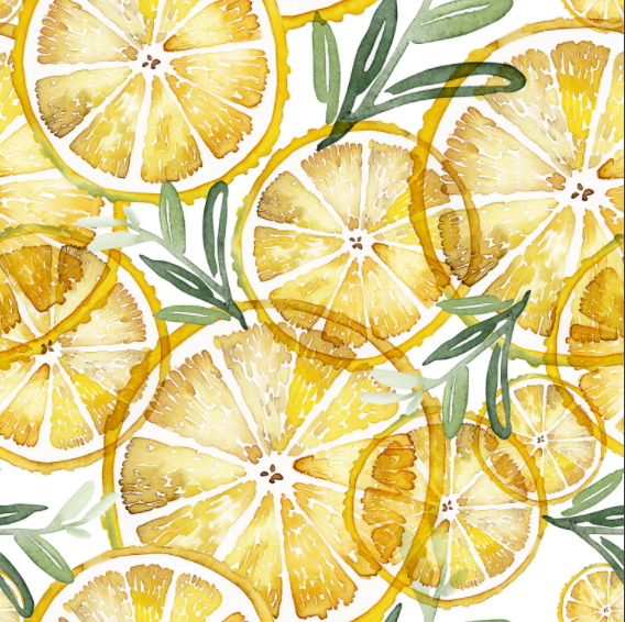 银丝布复合 柠檬系列 数码印花 一米起印，箱包等面料详情图6