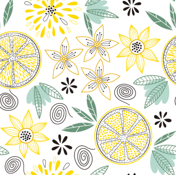 银丝布复合 柠檬系列 数码印花 一米起印，箱包等面料详情图4