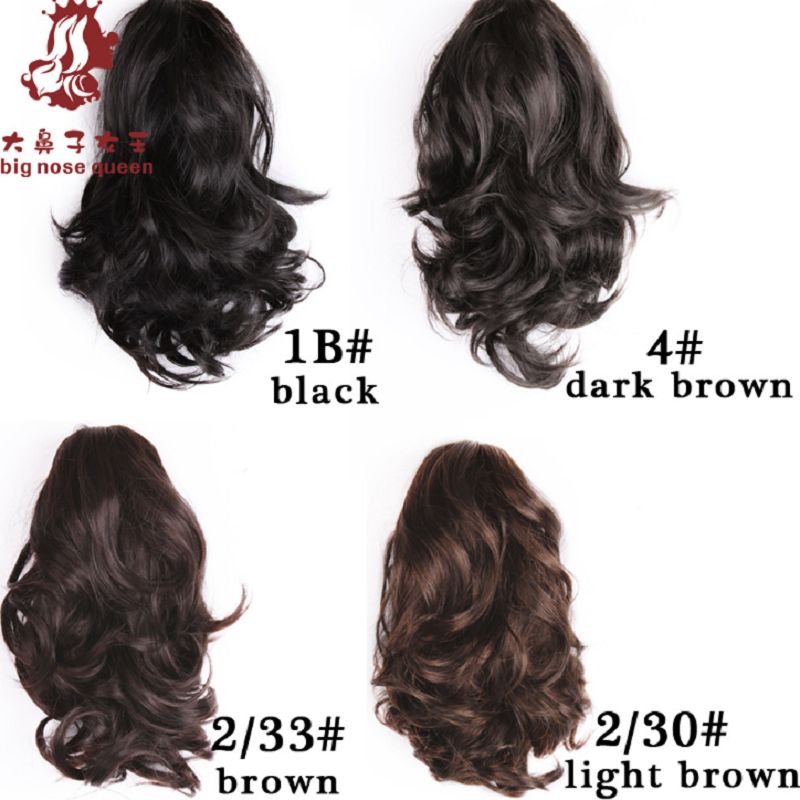 新款韩式爪夹短卷假发马尾 跨境批发欧美时尚女式马尾辫假发012双骄假发