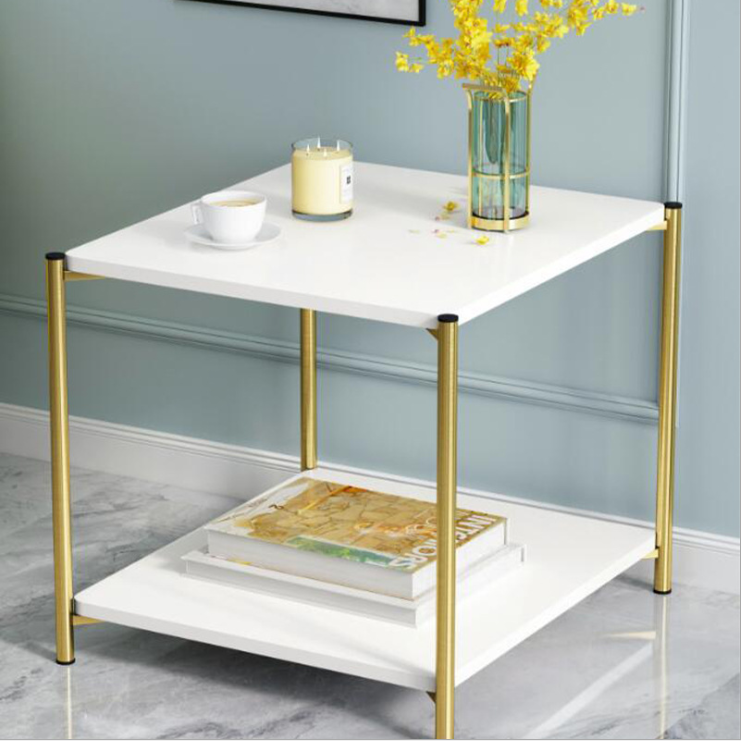 Modern white marble coffee table detail image 3