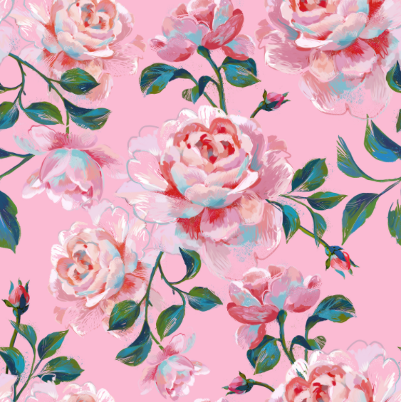 290 Twill composite Digital Printing Painted Flower Series, large stock, high, medium and low grade leather fabric factory direct sales, hot-selling new style detail image 2