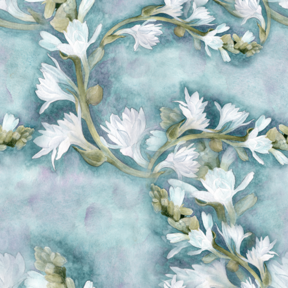 290 Twill composite Digital Printing Painted Flower Series, large stock, high, medium and low grade leather fabric factory direct sales, hot-selling new style detail image 1