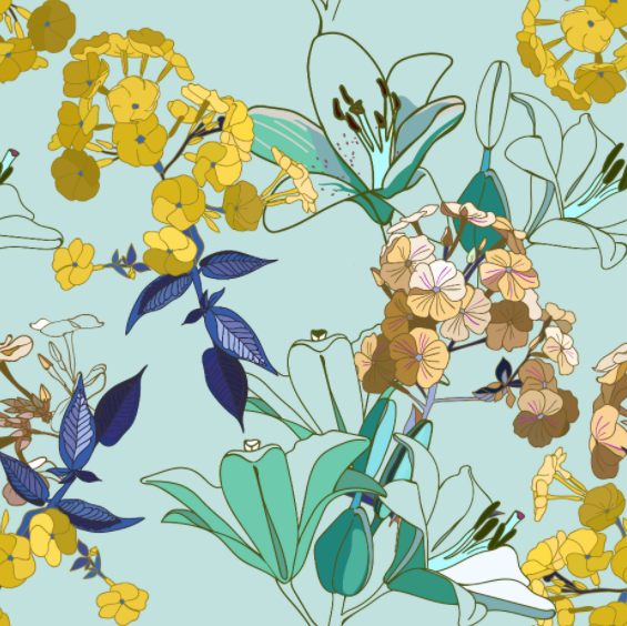 290 Twill Composite Digital printed Tropical Plant Series, large stock of high, medium and low-end leather fabrics, factory direct sales, hot-selling new styles detail image 1