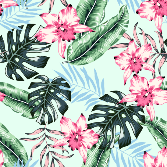 290 Twill Composite Digital printed Tropical Plant Series, large stock of high, medium and low-end leather fabrics, factory direct sales, hot-selling new styles detail image 6