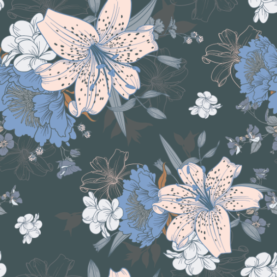 290 Twill composite digital printed colored Flower Series, large stock, high, medium and low grade leather fabric factory direct sales, hot-selling new style detail image 3