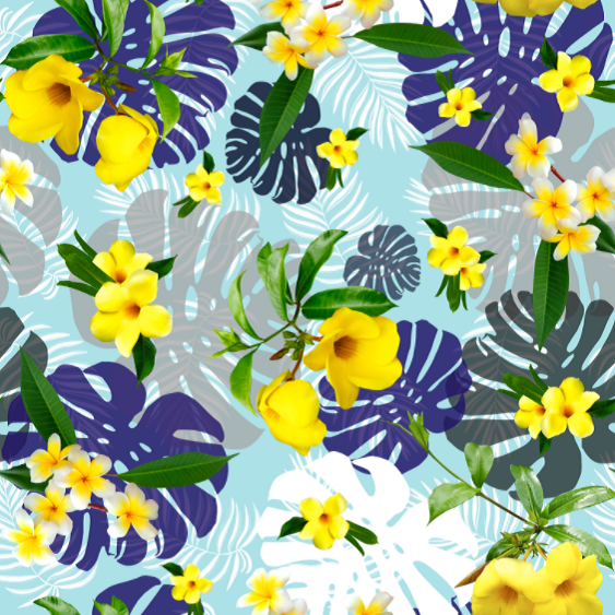 290 Twill Composite Digital printed Tropical Plant Series, large stock of high, medium and low-end leather fabrics, factory direct sales, hot-selling new styles detail image 2