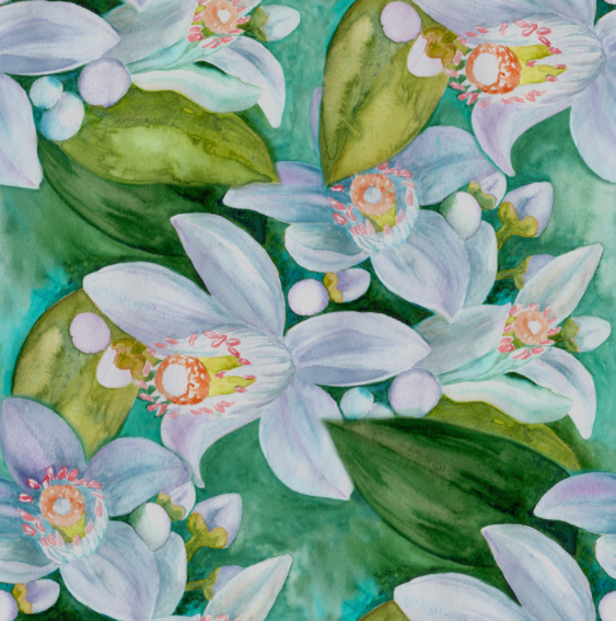 290 Twill composite Digital Printing Painted Flower Series, large stock, high, medium and low grade leather fabric factory direct sales, hot-selling new style detail image 6