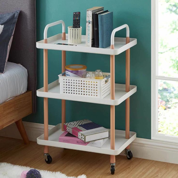Multi-functional living room storage cart