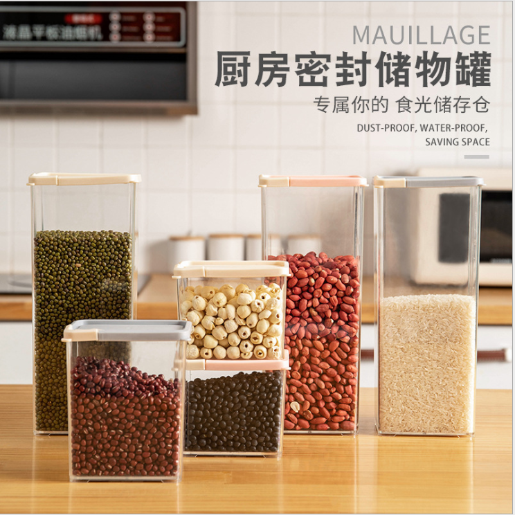 Sealed jars for grains and cereals detail image 2
