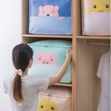 Cartoon quilt storage bag Organizer bag Clothes moisture-proof moving bag duffel bag
