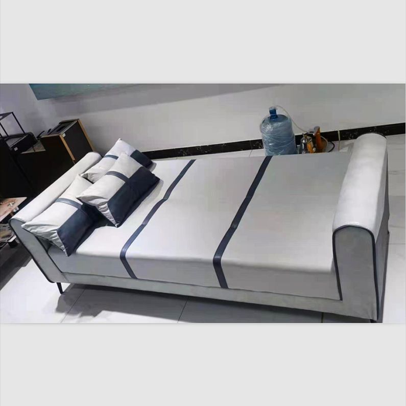Lu Zi Furniture - Multi-functional foldable simple solid wood sofa bed, two-person sitting and sleeping bed for small living room, with technology fabric Application Scenario