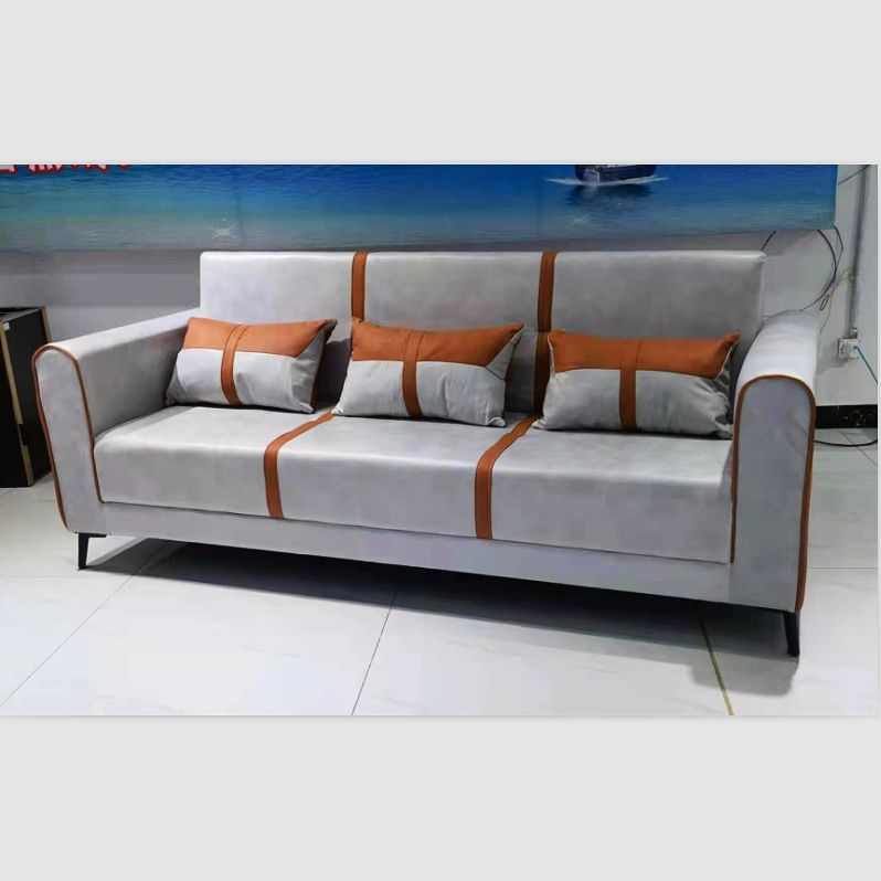 Lu Zi Furniture - Multi-functional foldable simple solid wood sofa bed, two-person sitting and sleeping bed for small living room, with technology fabric Specification image