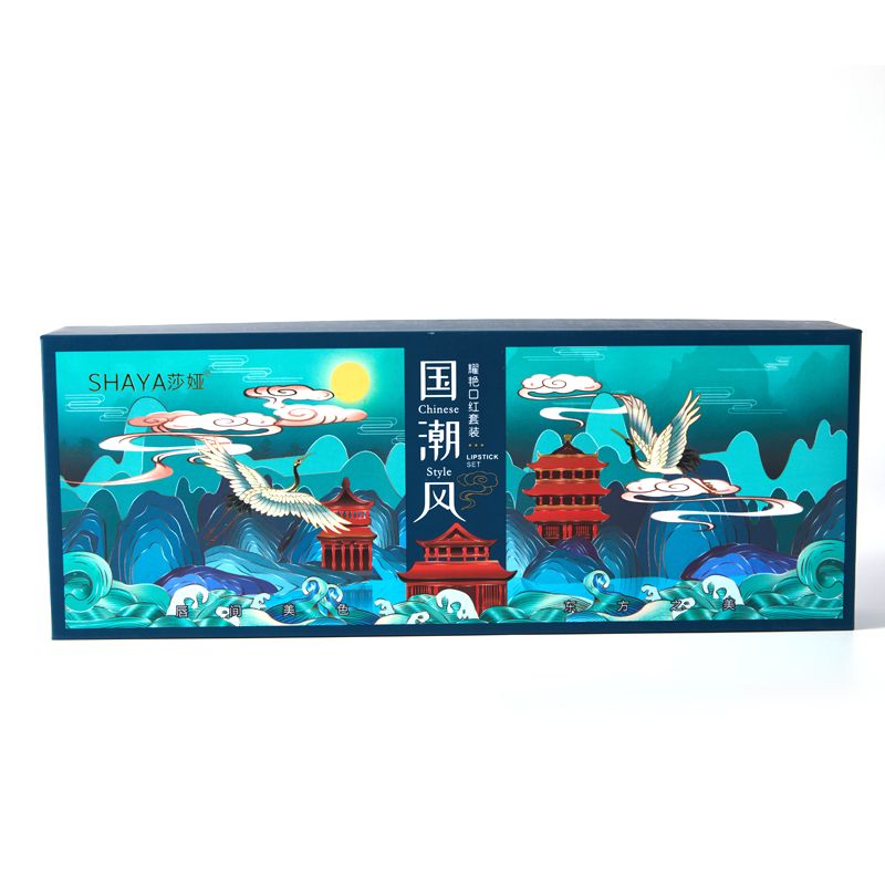 The live-streaming of SHAYA's Chinese-style trendy lipstick set features a ten-color makeup and a gift box with a matte finish that won't fade Item Picture
